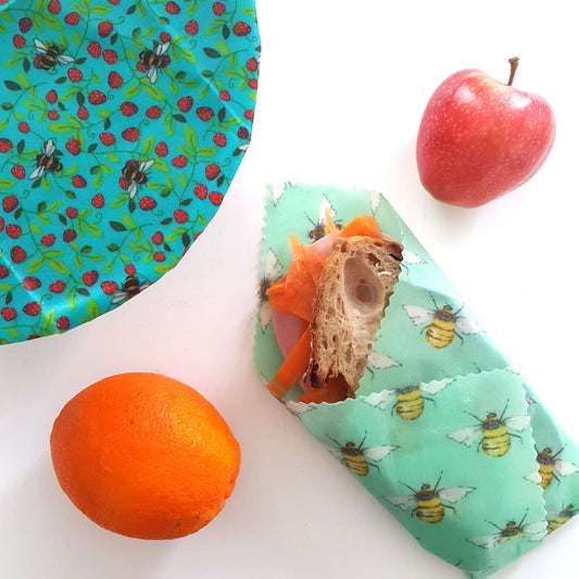 Set of 2 Large Handmade Beeswax Wraps | Beetastic