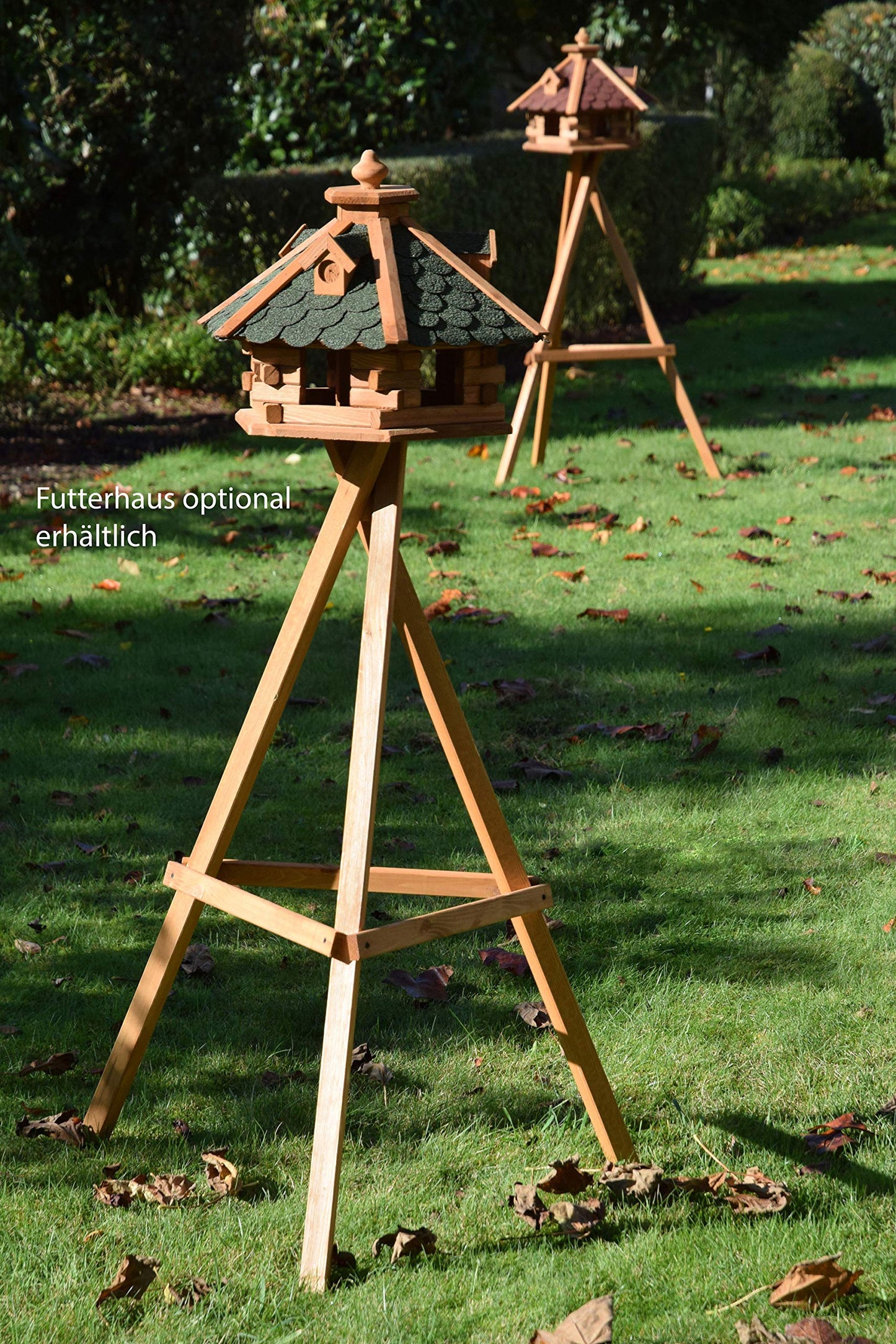 dobar 33326e Heavy Duty Pine Bird House Stand - Brown