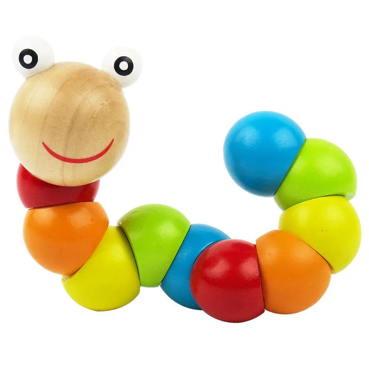 Colorful Wooden Worm Puzzles-1