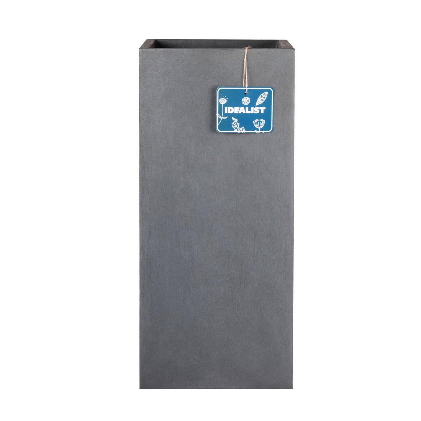 IDEALIST Lite Contemporary Light Concrete Garden Tall Square Planter, Outdoor Plant Pot H70 L33 W33 cm, 79L