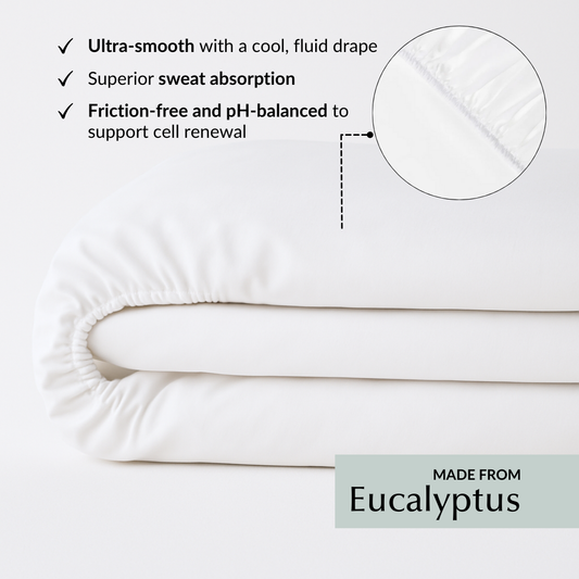 Cool & Comfy Silk Fitted Sheet (Eucalyptus)