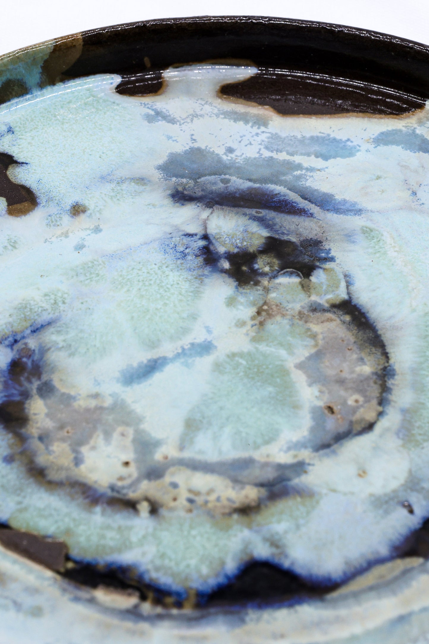 27 cm Tidepool Smoked Grey Large Stoneware Handmade Ceramic Dinner Plate