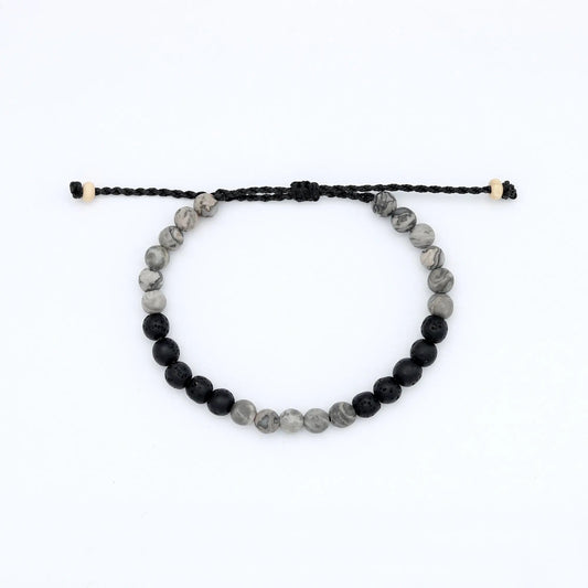 Sekumpul Natural Stone Beaded Mens Bracelet