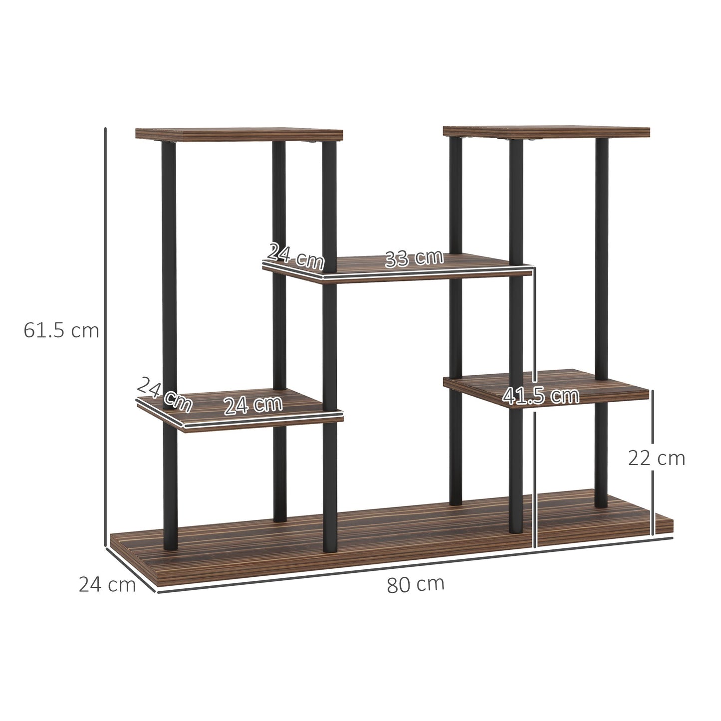 Four-Tier Wooden Shelf Plant Stand-2