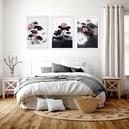 Japandi Decor | Set of 3 Asian Inspired Wall art Prints
