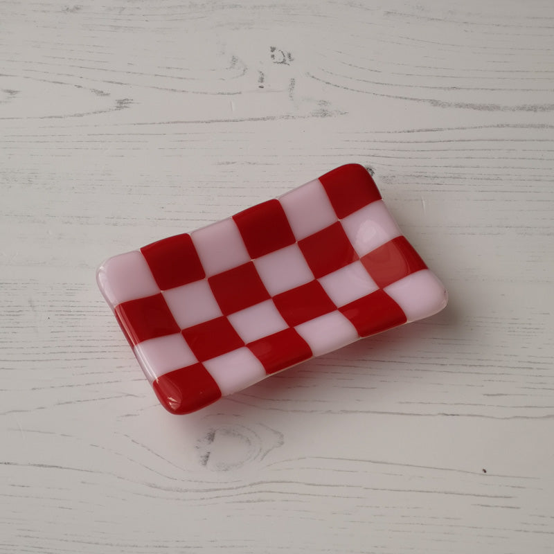 12x7cm Chequered Dual Coloured Small Tray - Bullseye Collection