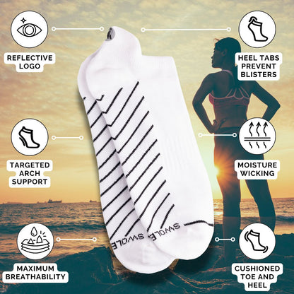 White Performance Trainer Socks
