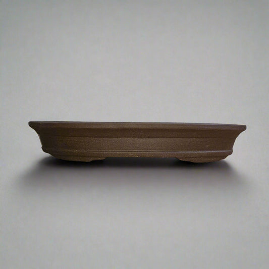 33cm Premium Unglazed Bonsai Pot | Oval | 33cm x 23cm x 5cm | Brown