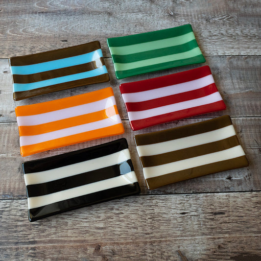 21x12cm Striped Dual Coloured Large Tray - Bullseye Collection