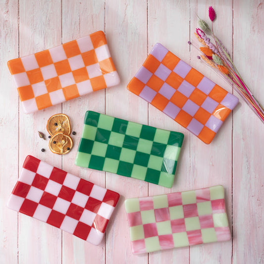 21x12cm Chequered Dual Coloured Large Tray - Bullseye Collection