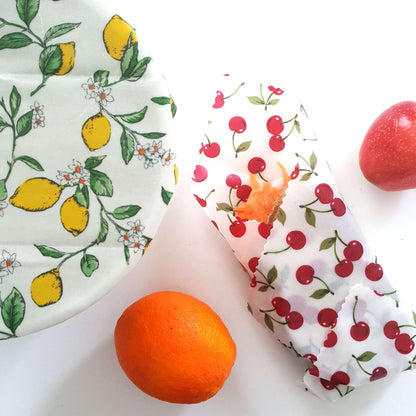 Set of 2 Large Handmade Beeswax Wraps | Italian Kitchen