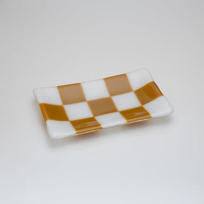 15x8cm Chequered White/Colour Medium Tray - Bullseye Collection