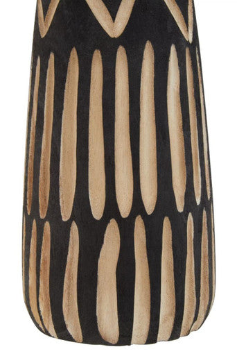 Arlo Small Engraved Wooden Vase