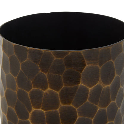 Akola Small Antique Gold Metal Vase