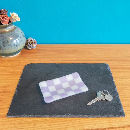 12x7cm Chequered White/Colour Small Tray - Bullseye Collection