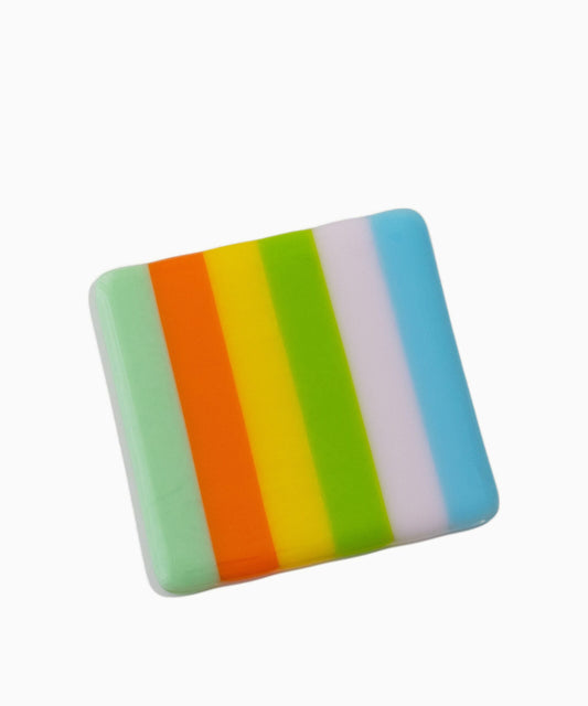10cm Summer Striped Coaster - Bullseye Collection