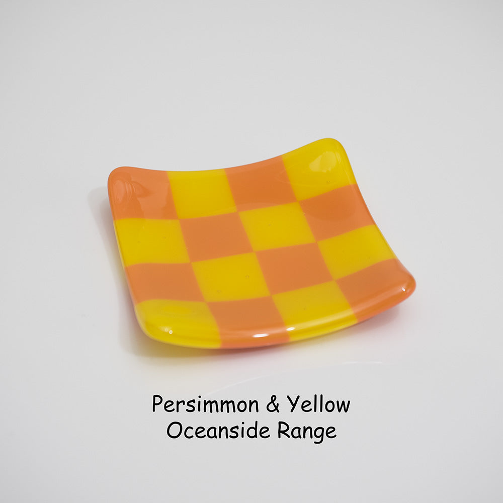 8cm Chequered Dual Coloured Shallow Dish - Oceanside Collection