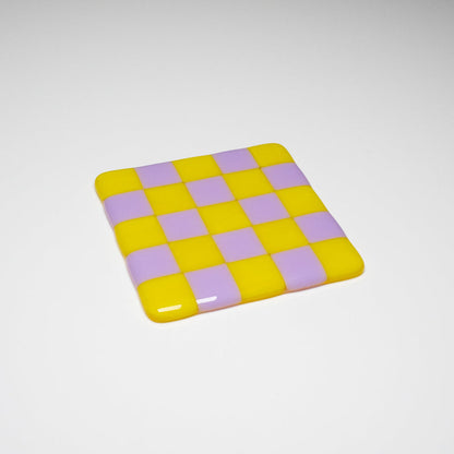 10cm Chequered Dual Coloured Coaster - Bullseye Collection