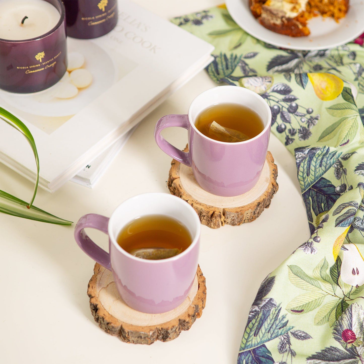 350ml Purple Coloured Coffee Mugs - Pack of Six