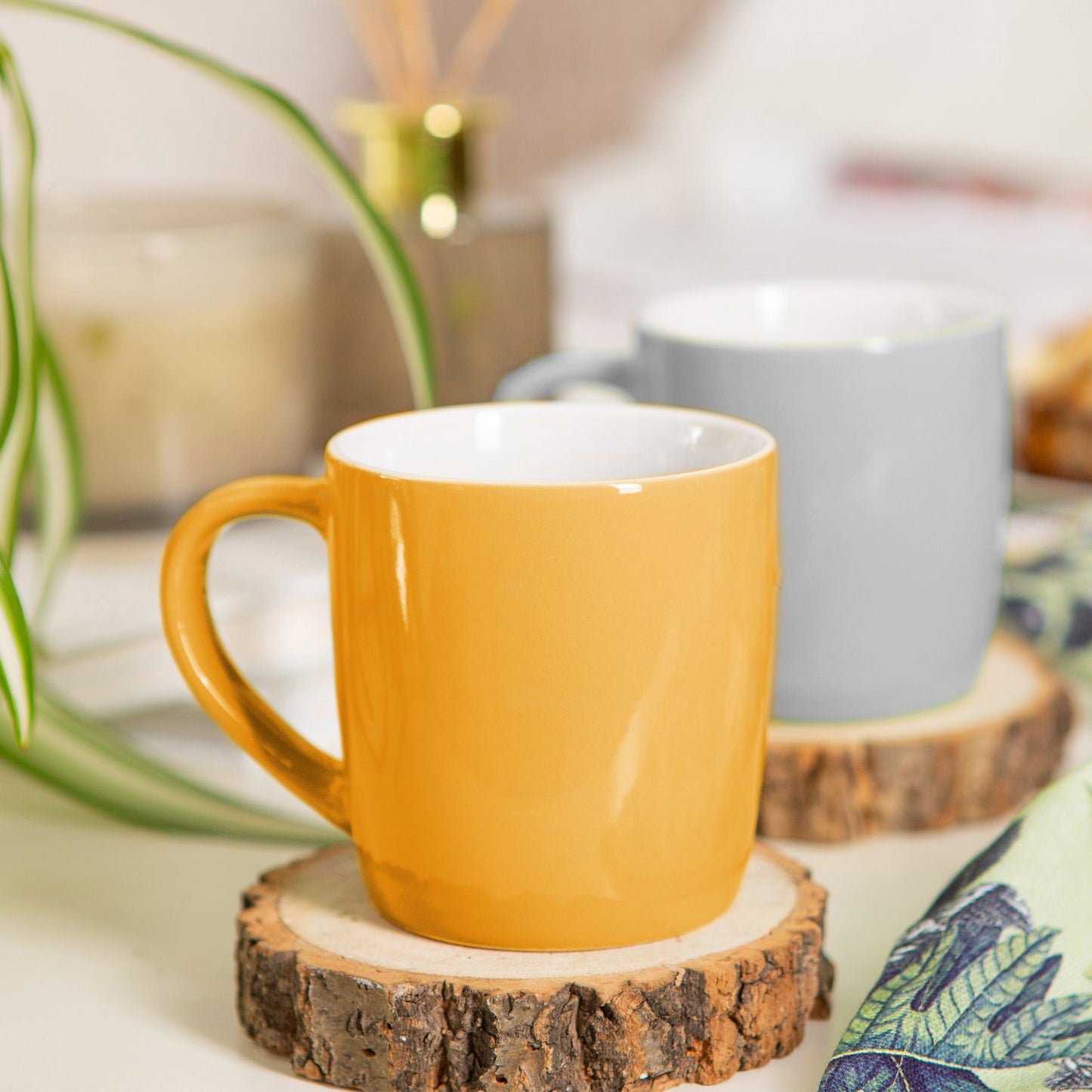 350ml Multi Coloured Coffee Mugs - Pack of Six