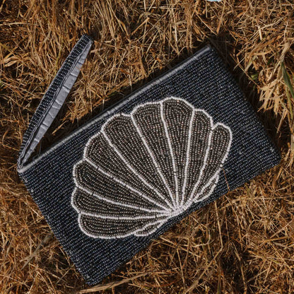 Large Shell Beaded Pouch