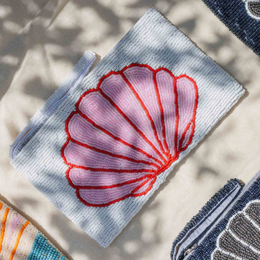 Large Shell Beaded Pouch