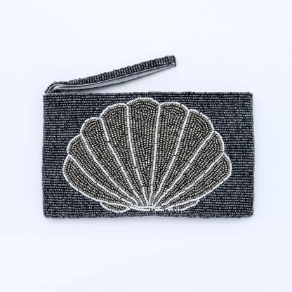 Large Shell Beaded Pouch
