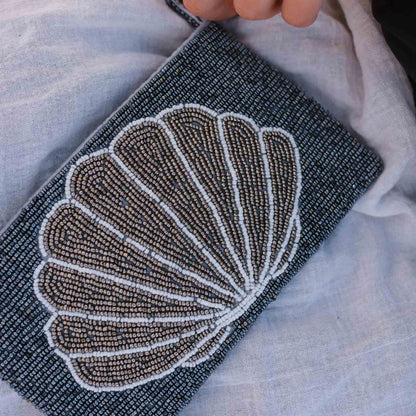 Large Shell Beaded Pouch
