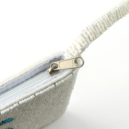 Small Palm Tree Beaded Pouch