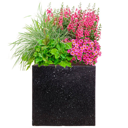 IDEALIST Lite Contemporary Flower Box Square Garden Planter, Light Concrete Outdoor Large Plant Pot H40 L40 W40 cm, 65L