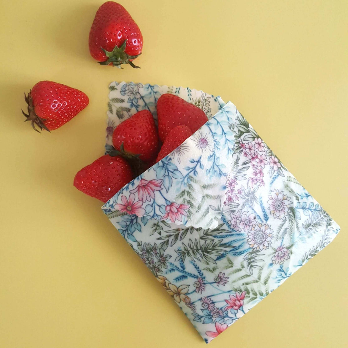 Set of 3 Handmade Beeswax Wraps | Botanical