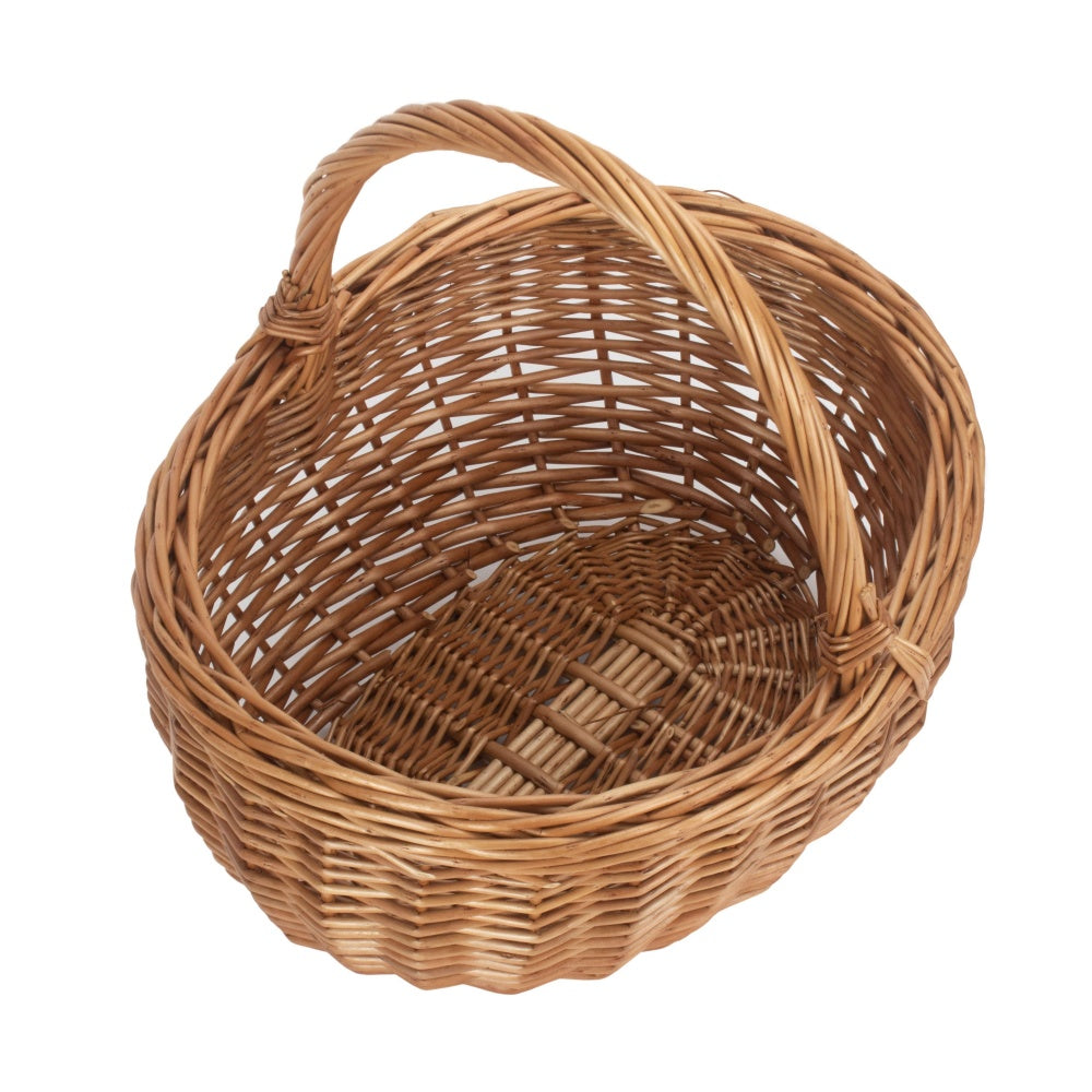 Small Deluxe Double Steamed Wicker Shopping Basket-1