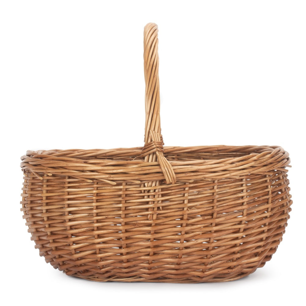 Small Deluxe Double Steamed Wicker Shopping Basket-2