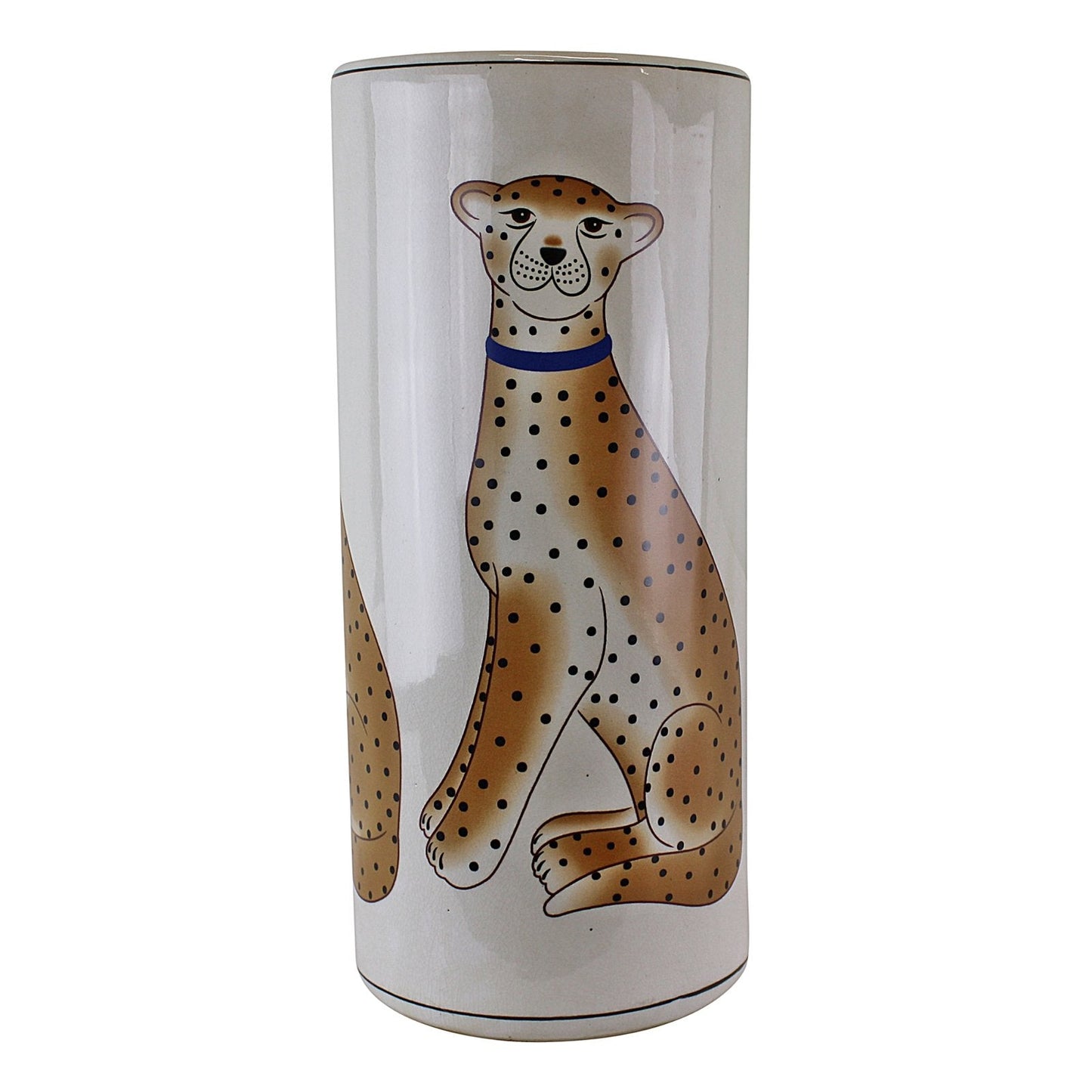 Ceramic Umbrella Stand, Leopard Design-0