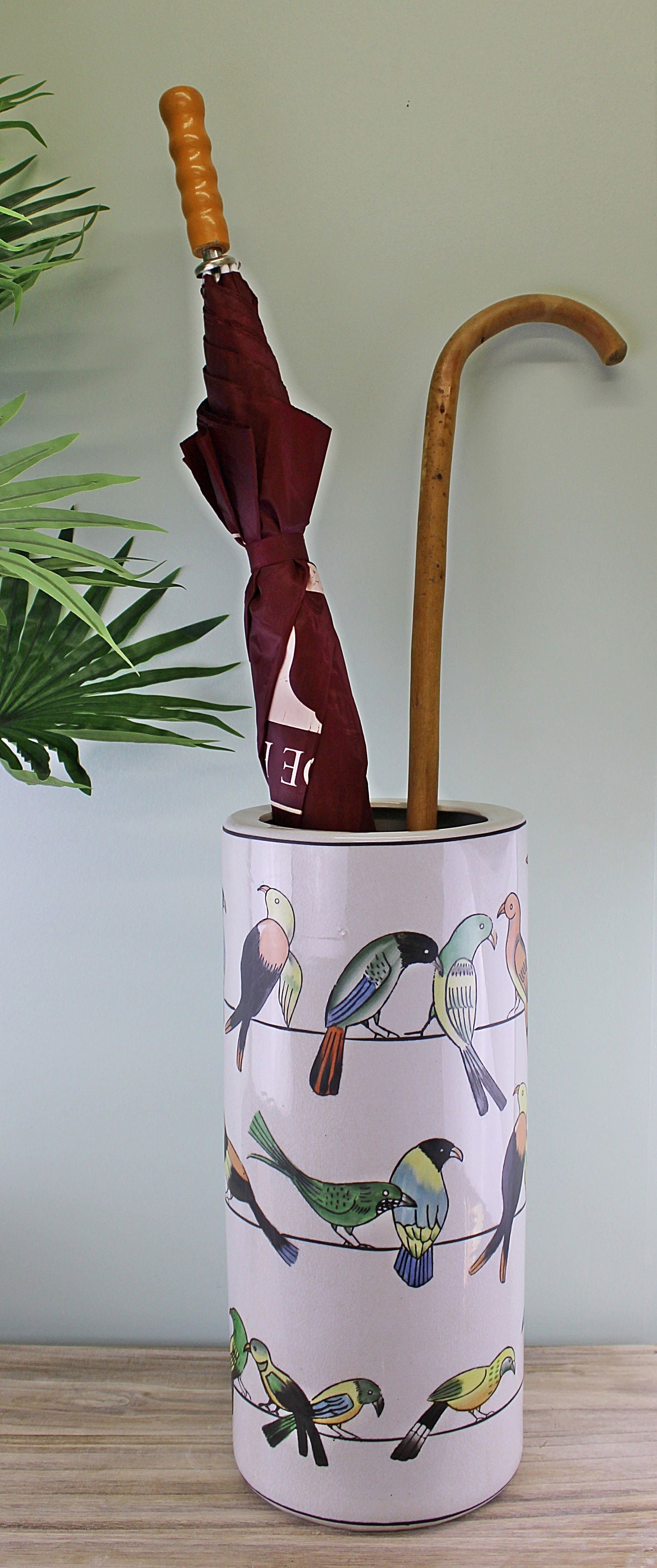 Ceramic Umbrella Stand, Birds Design-2