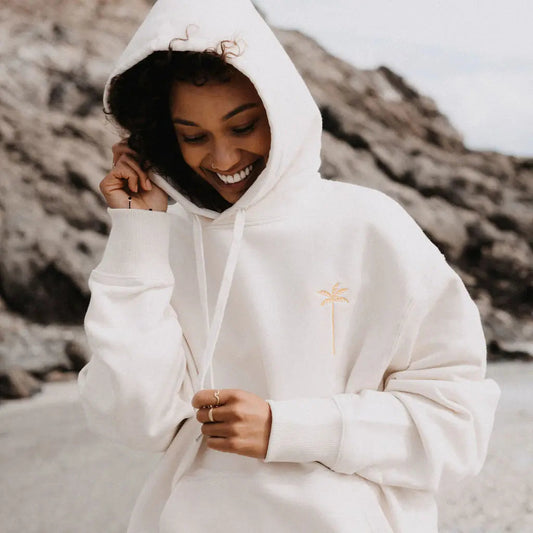 Palm Tree Embroidered Hoodie