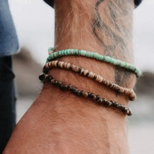 Coconut Wood Beaded Beach Bracelet
