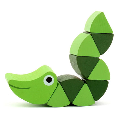 Colorful Wooden Worm Puzzles-2