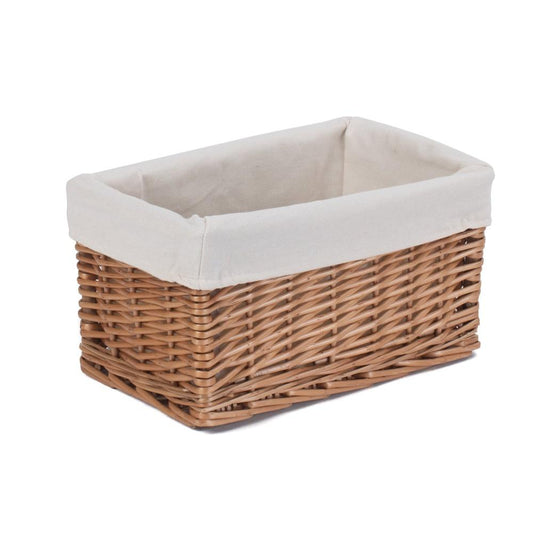 Cotton Lined Double Steamed Wicker Storage Basket-1