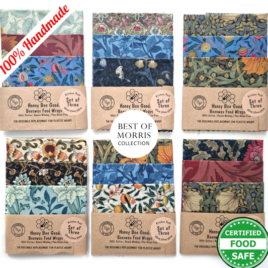 William Morris Set of 3 Handmade Beeswax Wraps