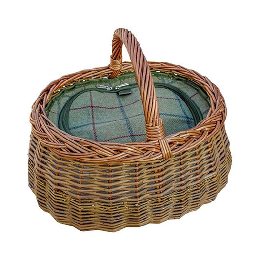 Deluxe Wicker Car Basket with Fitted Cooler-0