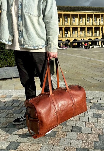 Large Leather Duffel Bag