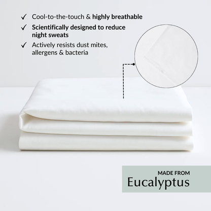 Cool & Comfy Silk Flat Sheet (Eucalyptus)