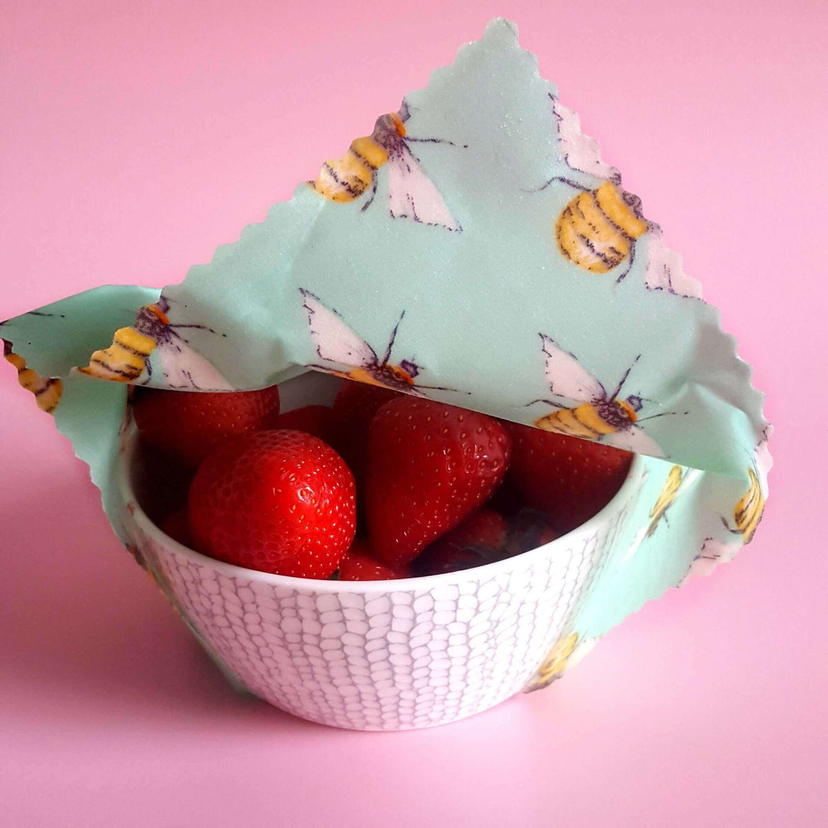 Set of 3 Handmade Beeswax Wraps | Bee Happy