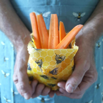 Set of 3 Handmade Beeswax Wraps | Bee Happy