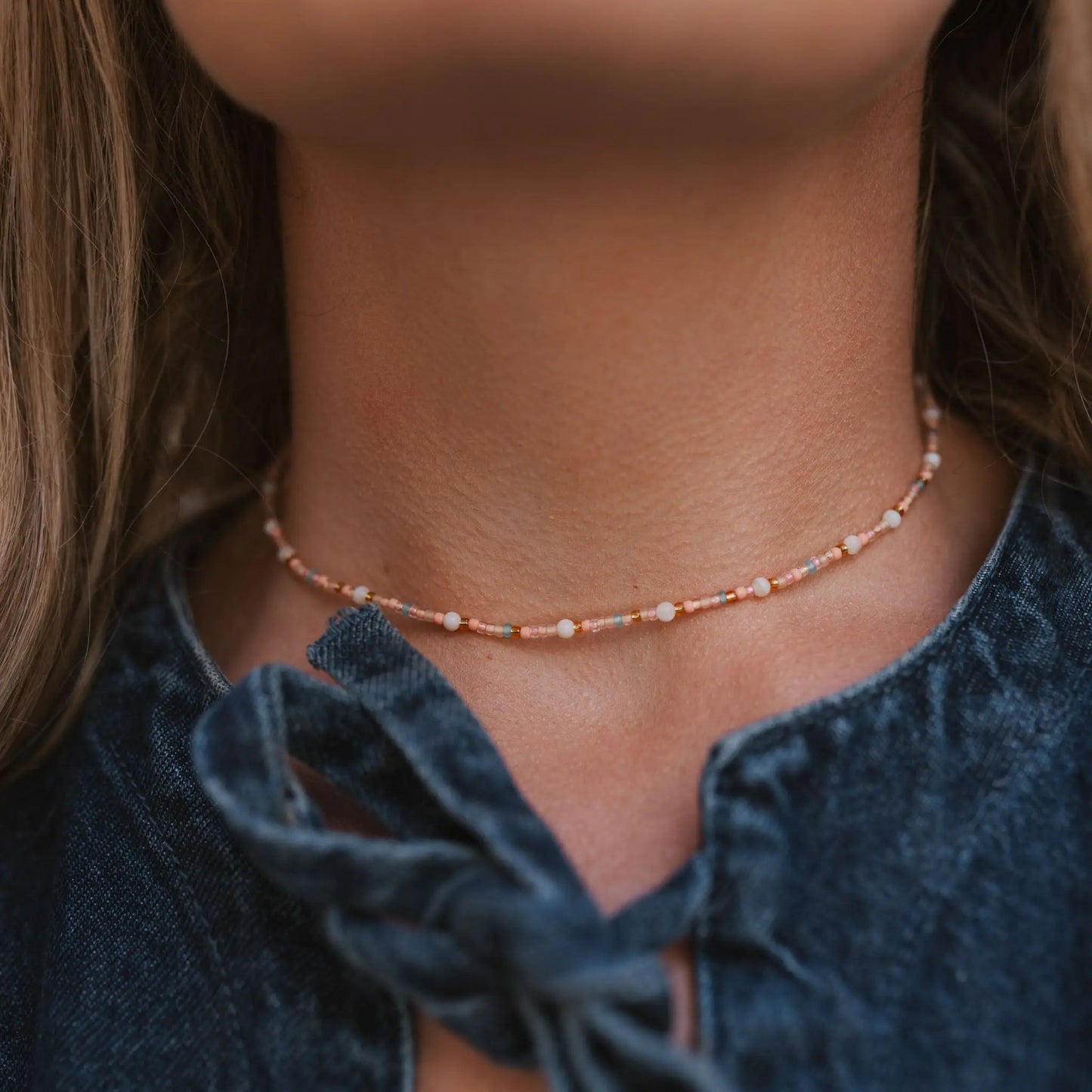 Surya Golden Beaded Necklace