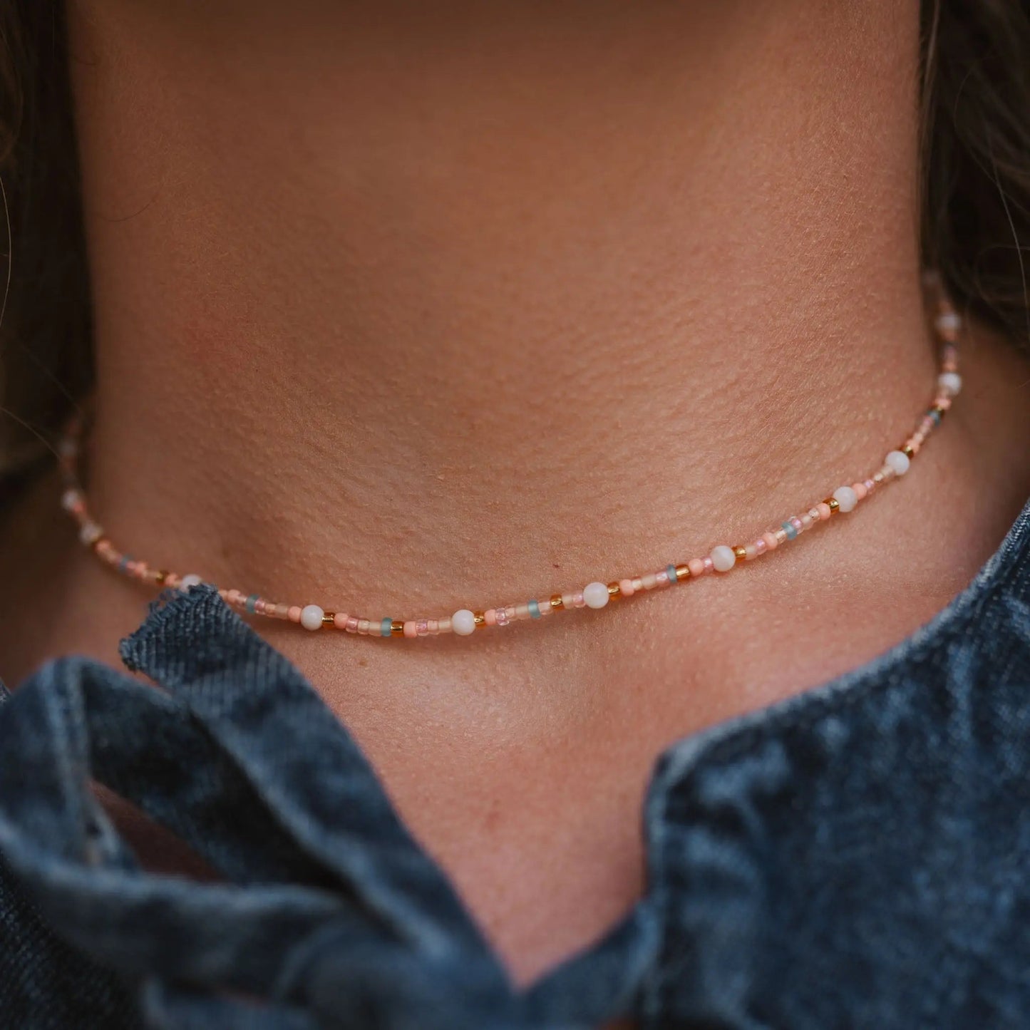 Surya Golden Beaded Necklace