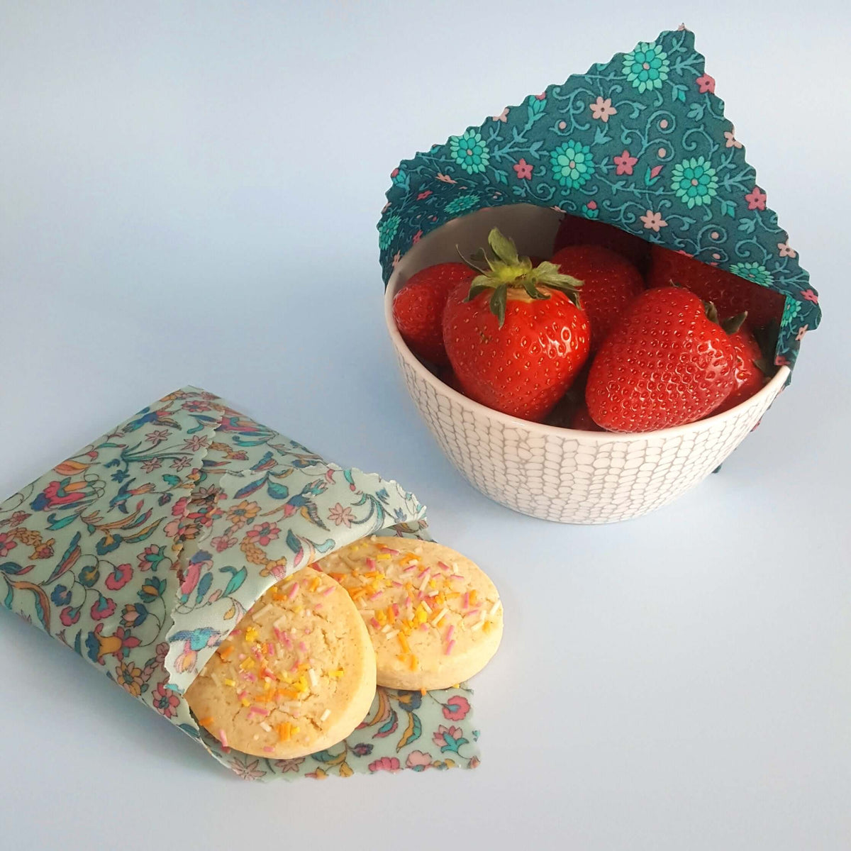 Made with Liberty Fabric Set of 3 Handmade Beeswax Wraps
