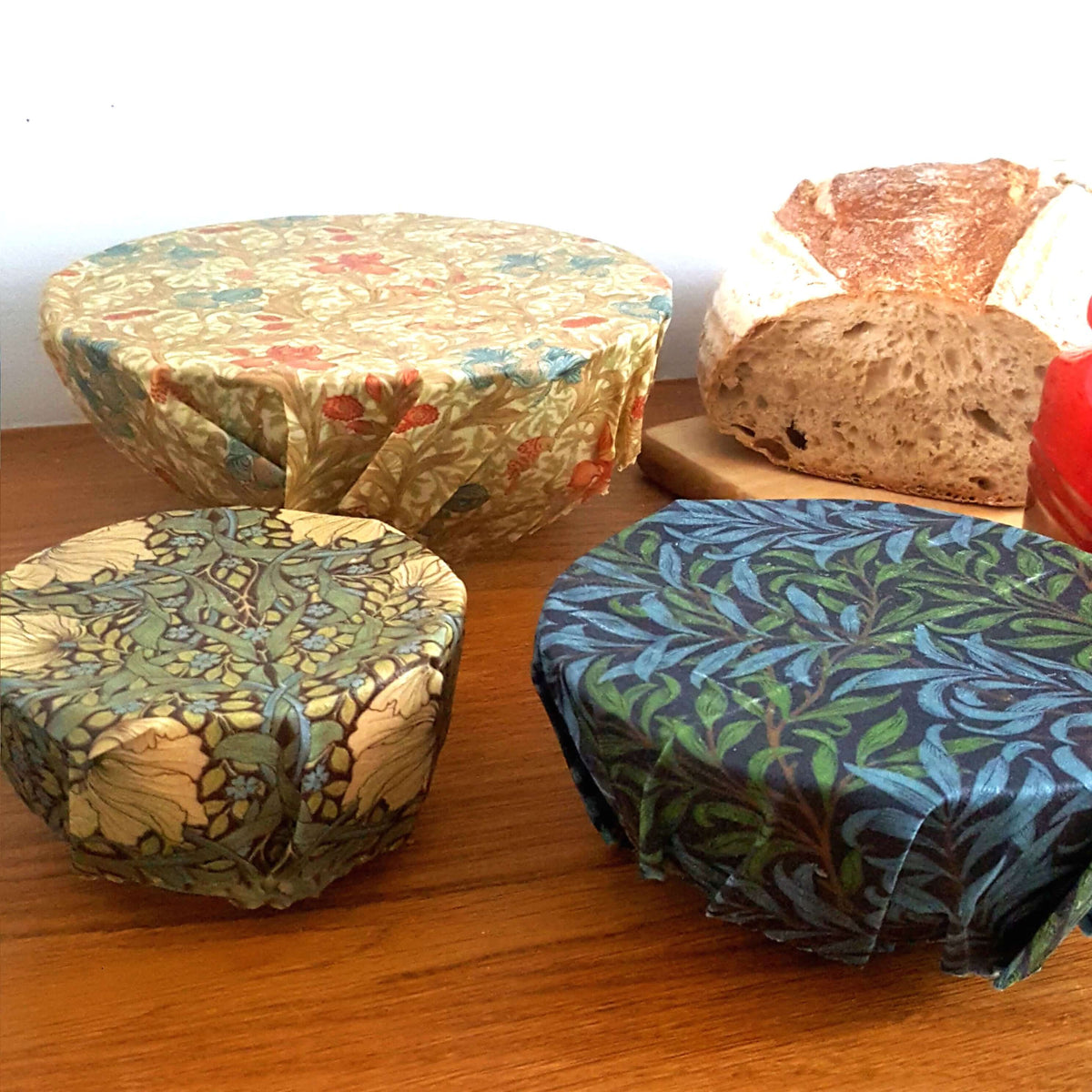 William Morris Set of 3 Handmade Beeswax Wraps