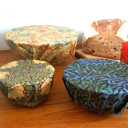 William Morris Set of 3 Handmade Beeswax Wraps